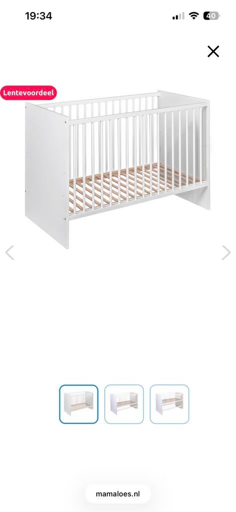 Ledikant van mamaloes, Kinderen en Baby's, Babywiegjes en Ledikanten, Ophalen, Zo goed als nieuw, Ledikant
