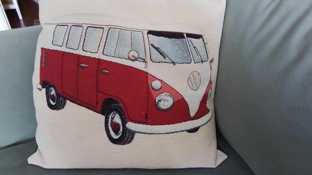 Mooie nieuwe kussen van vw t1 busje 40 / 40 cm., Ophalen of Verzenden, Nieuw, Vierkant
