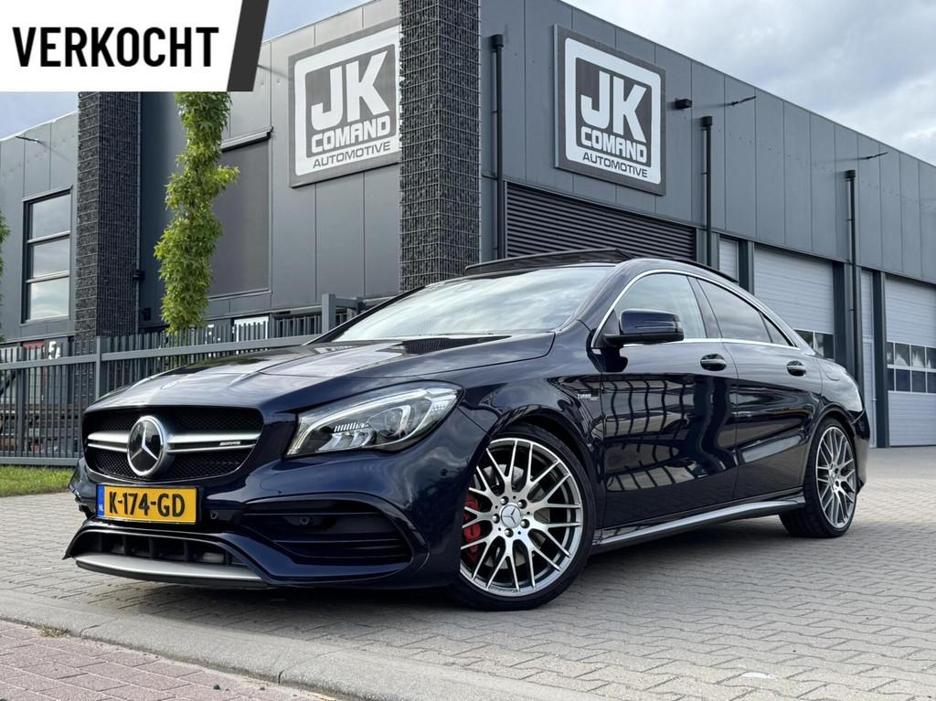 Mercedes CLA-klasse AMG 45 4MATIC | Kuipst | Pano | Memory |, CLA, Gebruikt, 4 cilinders, Blauw