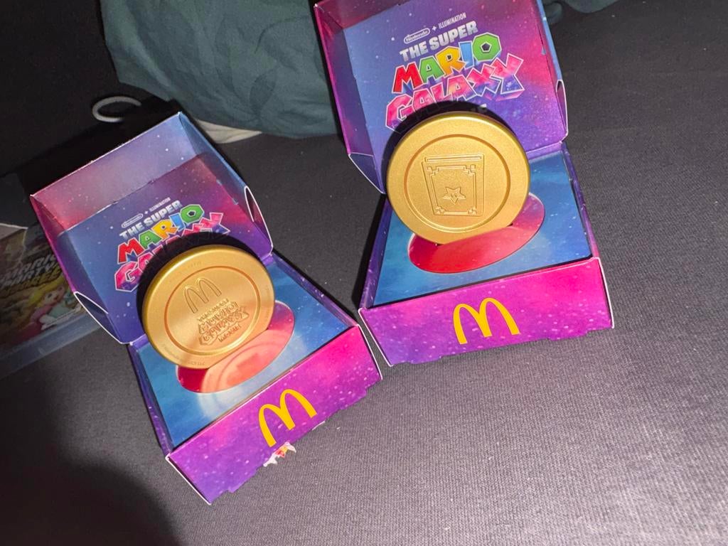Super Mario Galaxy munten McDonald's, Verzamelen, Speelgoed, Ophalen, Gebruikt