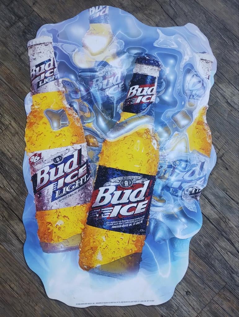 Budweiser bier USA reclamebord XXL, Ophalen of Verzenden, Zo goed als nieuw, Reclamebord, Plaat of Schild, Overige merken