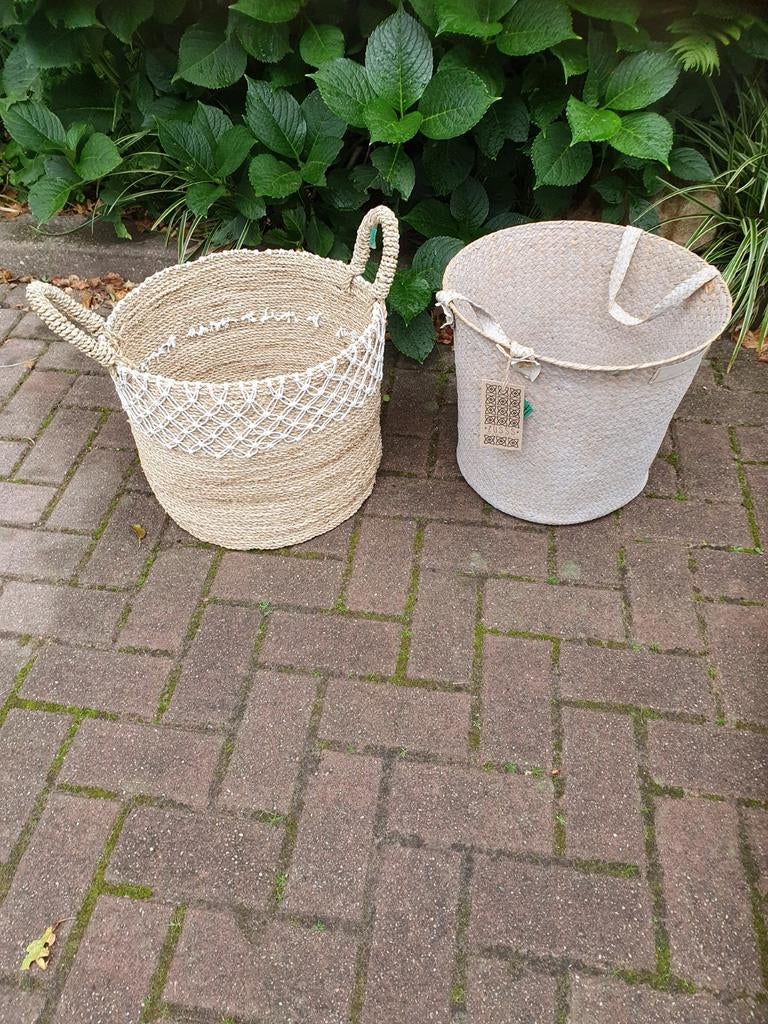 2 nieuwe rieten manden/gevlochten rieten manden van ZUSSS, Mand, Rond, Nieuw, Ophalen of Verzenden