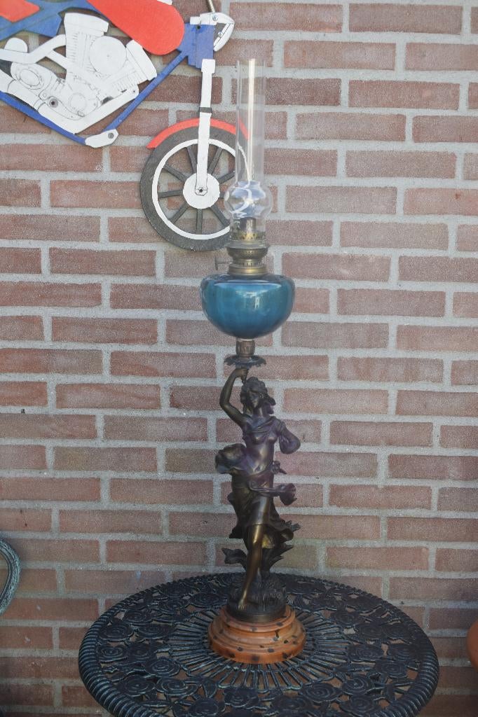 BRONZEN OLIELAMP, Antiek en Kunst, Ophalen of Verzenden, Brons