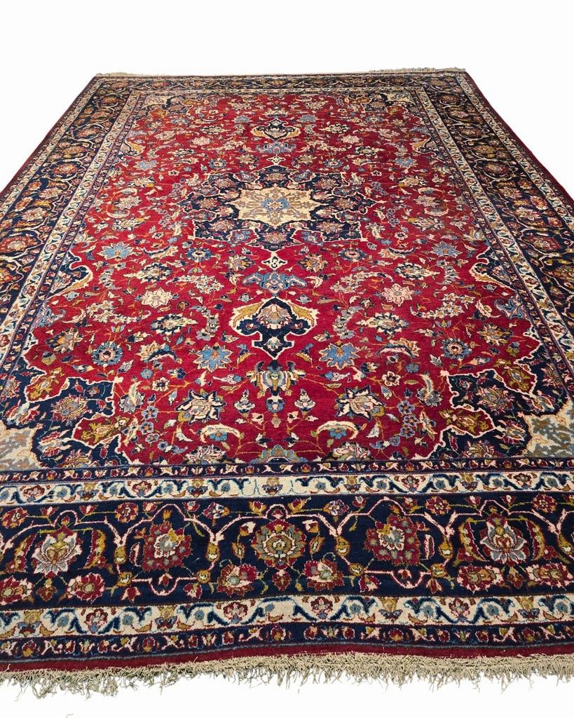 Groot Perisch tapijt Mashad 450x300 wollen vloerkleed iran, 1185VB, De handelmaatschappij, 200 cm of meer, Ophalen of Verzenden