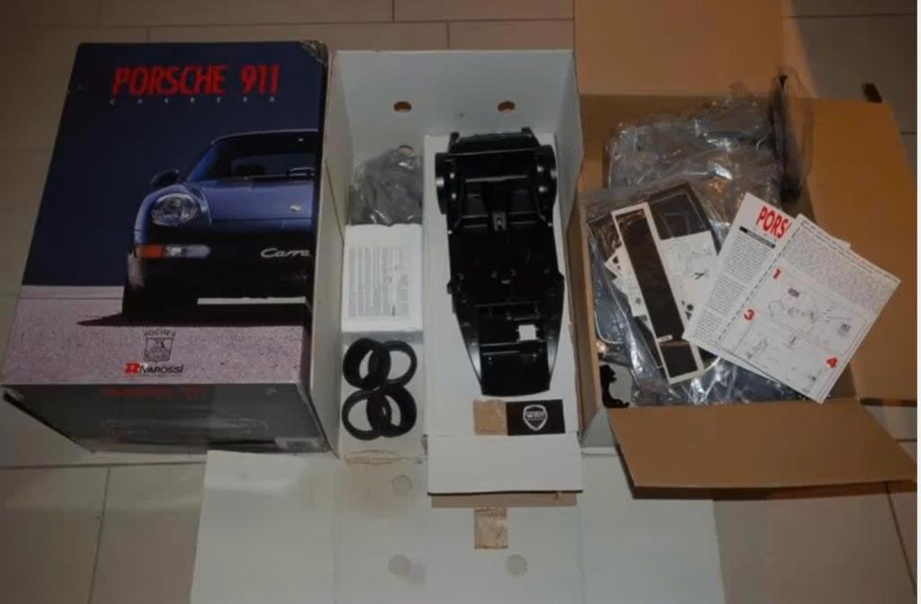 TOP DEAL 1:8 PORSCHE 911 993 silver ongebouwd POCHER K31 WRH, Ophalen, Zo goed als nieuw, 1:5 t/m 1:8, Auto