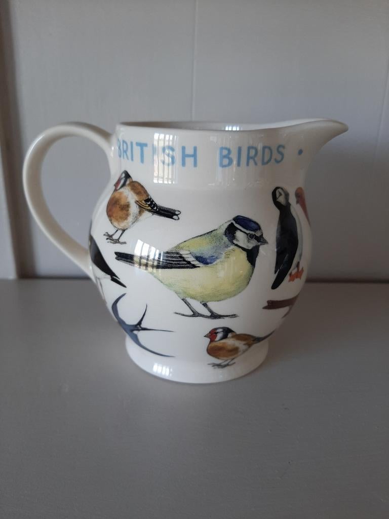 Emma Bridgewater British Birds 1/2 pt Jug , nieuwstaat, Huis en Inrichting, Ophalen of Verzenden, Zo goed als nieuw, Overige stijlen