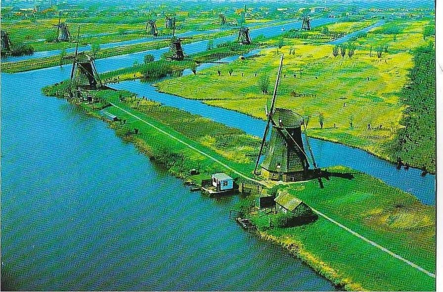 Kinderdijk / Molens, Ophalen of Verzenden, 1960 tot 1980, Ongelopen, Zuid-Holland