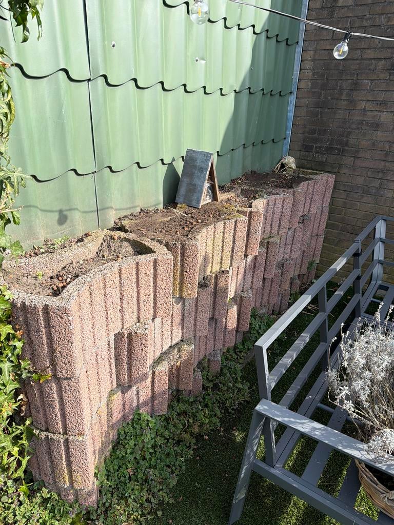 Tuinblokken voor planten - Gratis af te halen, Ophalen, Gebruikt, Minder dan 60 cm, Beton