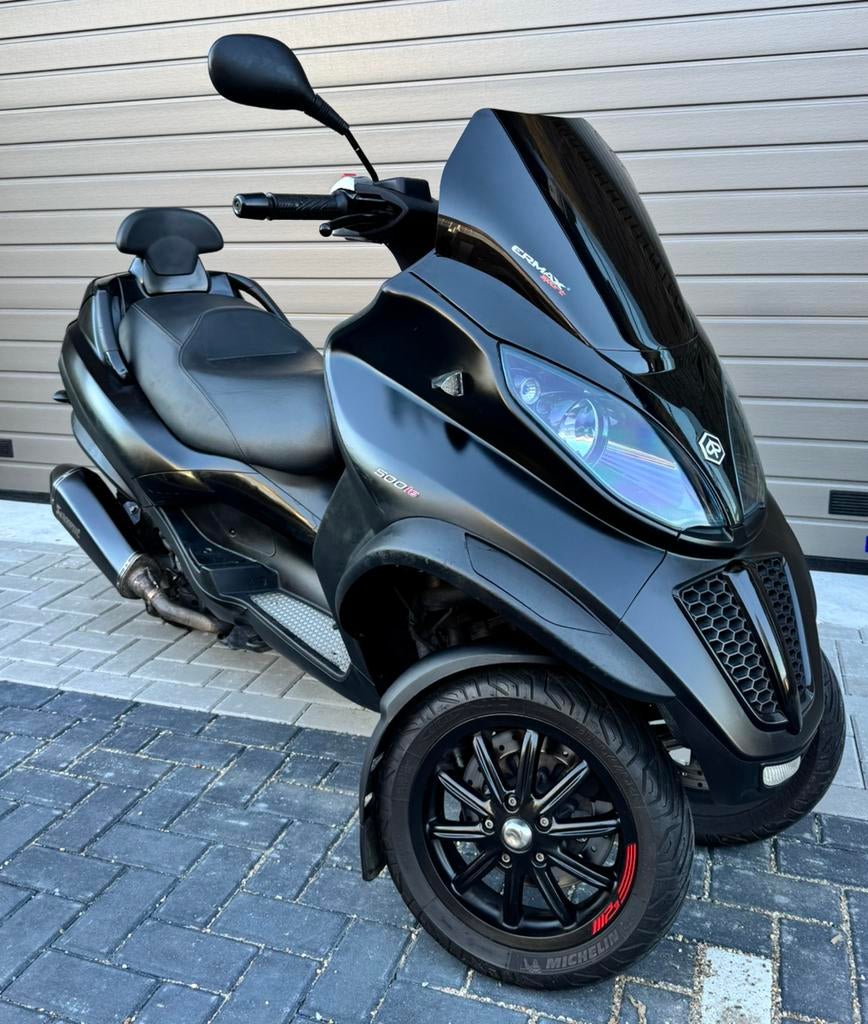 Piaggio mp3 500cc 2013 black on black B rijbewijs Akrapovic, Motoren, Tuning en Styling, Ophalen of Verzenden
