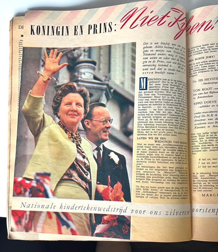 Koningin Juluana in Margriet 1962, Ophalen of Verzenden, Tijdschrift of Boek
