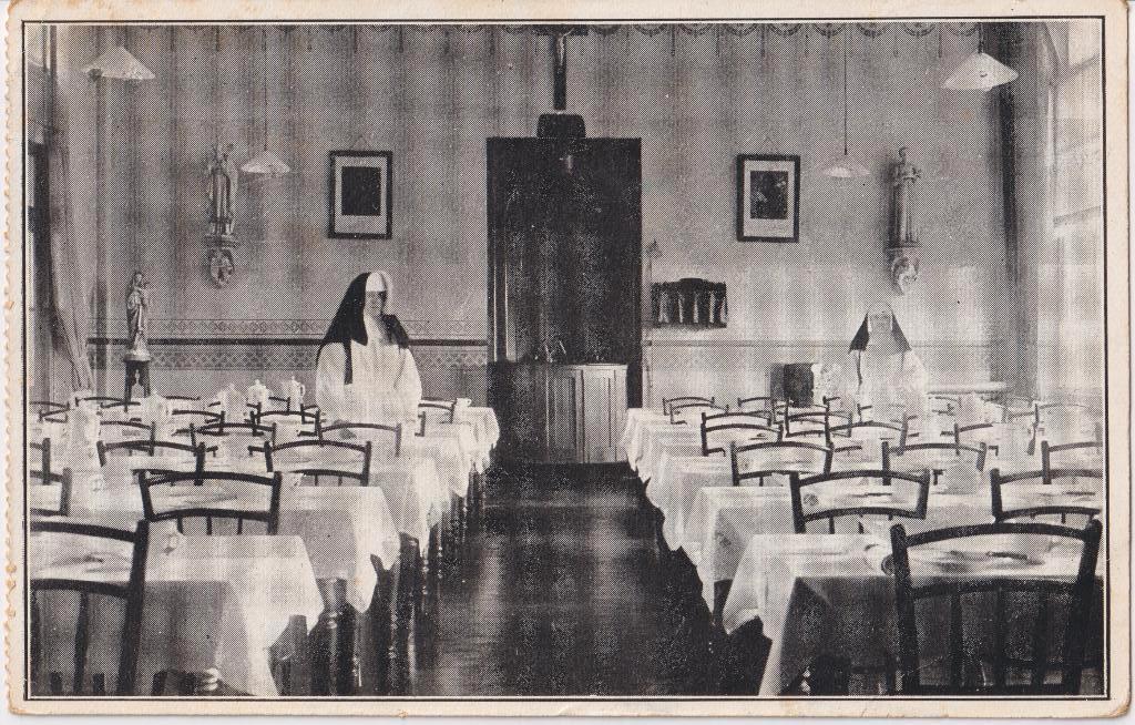 AK SEPPE St Gerardus-Retraitehuis_eetzaal 1924, Verzamelen, Ophalen of Verzenden, 1920 tot 1940, Gelopen, Noord-Brabant
