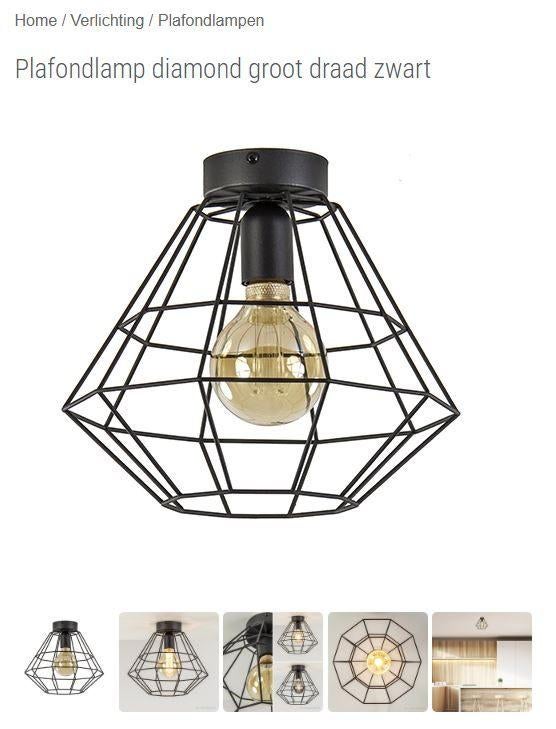 Set draadlampen zwart, Ophalen, Gebruikt, Metaal, Minder dan 50 cm