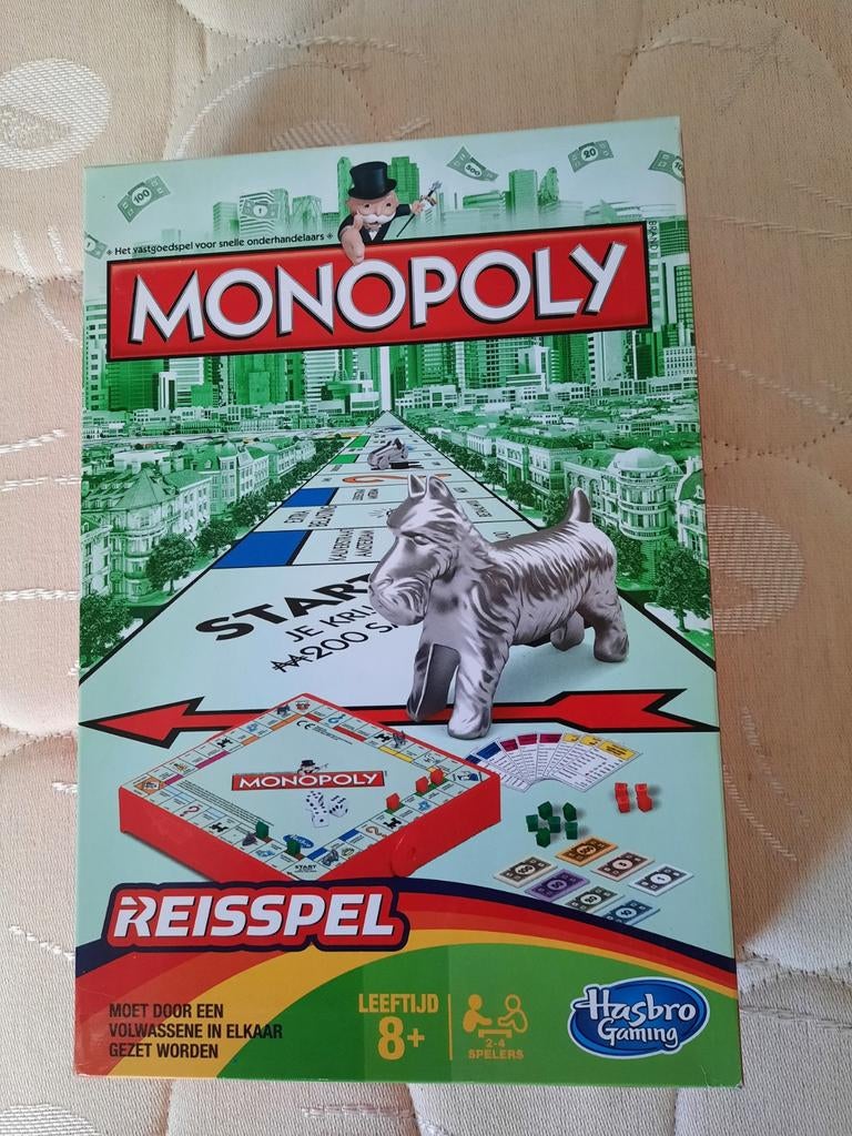 Monopoly Reisspel - Compact en Compleet voor Onderweg, Gebruikt, Ophalen of Verzenden, Reisspel, Drie of vier spelers