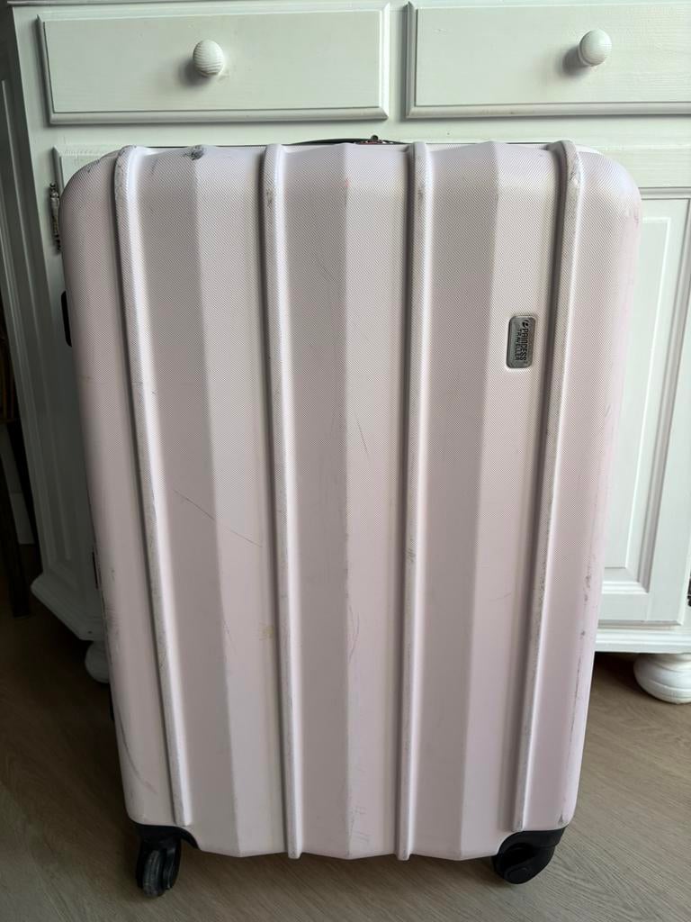 Reiskoffer 65 liter Prinsess, Wieltjes, Hard kunststof, Zo goed als nieuw, Ophalen