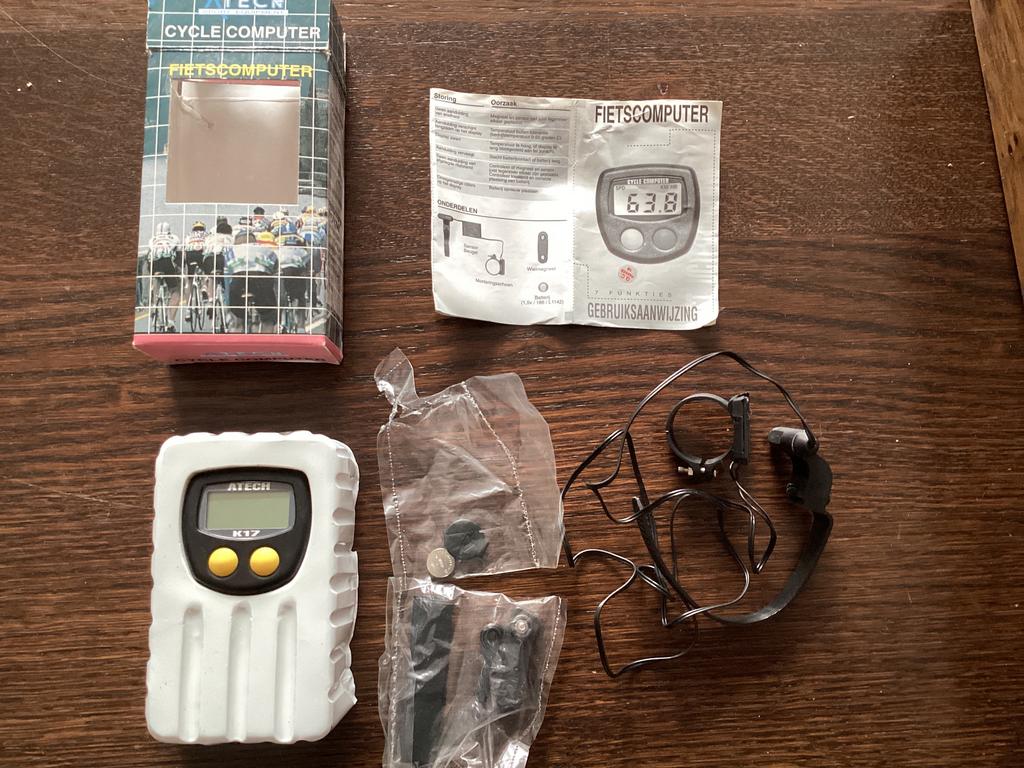 Fietscomputer Atech met gebruiksaanwijzing nieuw in doosje, Ophalen, Nieuw