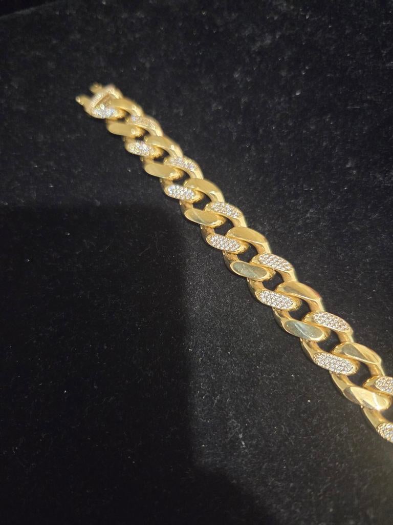 14 k gouden cuban armband 23,4 gram, Ophalen of Verzenden, Nieuw, Goud, Goud