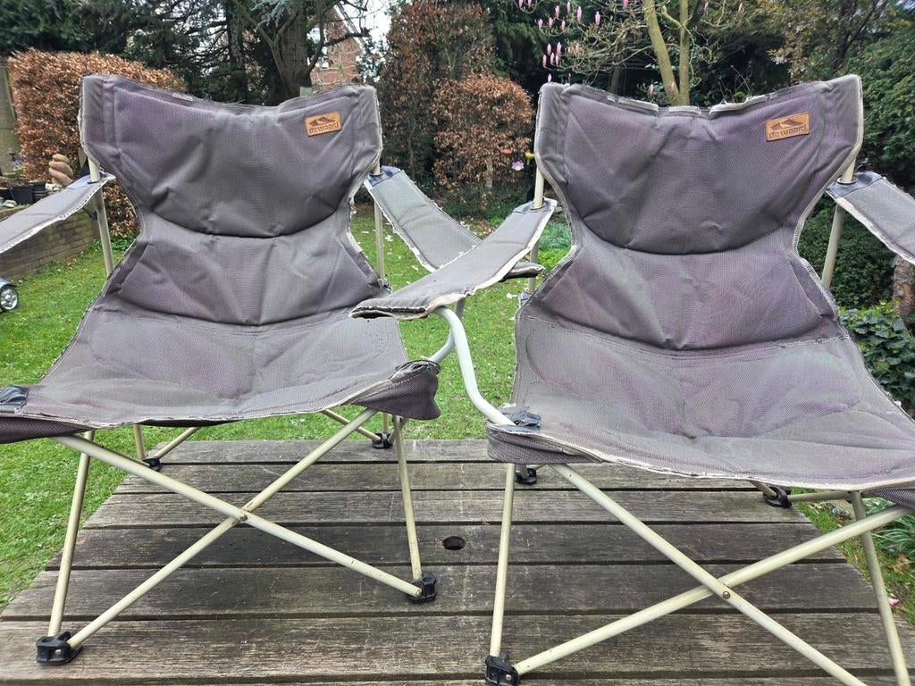 2 Versleten de waard Campingstoelen, Caravans en Kamperen, Kampeermeubelen, Ophalen of Verzenden, Gebruikt, Campingstoel