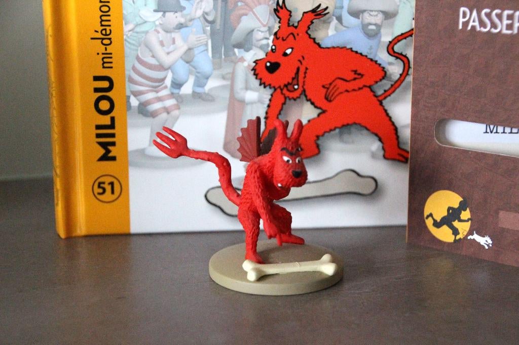 Moulinsart figurine n 51 Bobbie duivel Tintin Hergé Kuifje, Verzenden, Kuifje, Zo goed als nieuw, Beeldje of Figuurtje