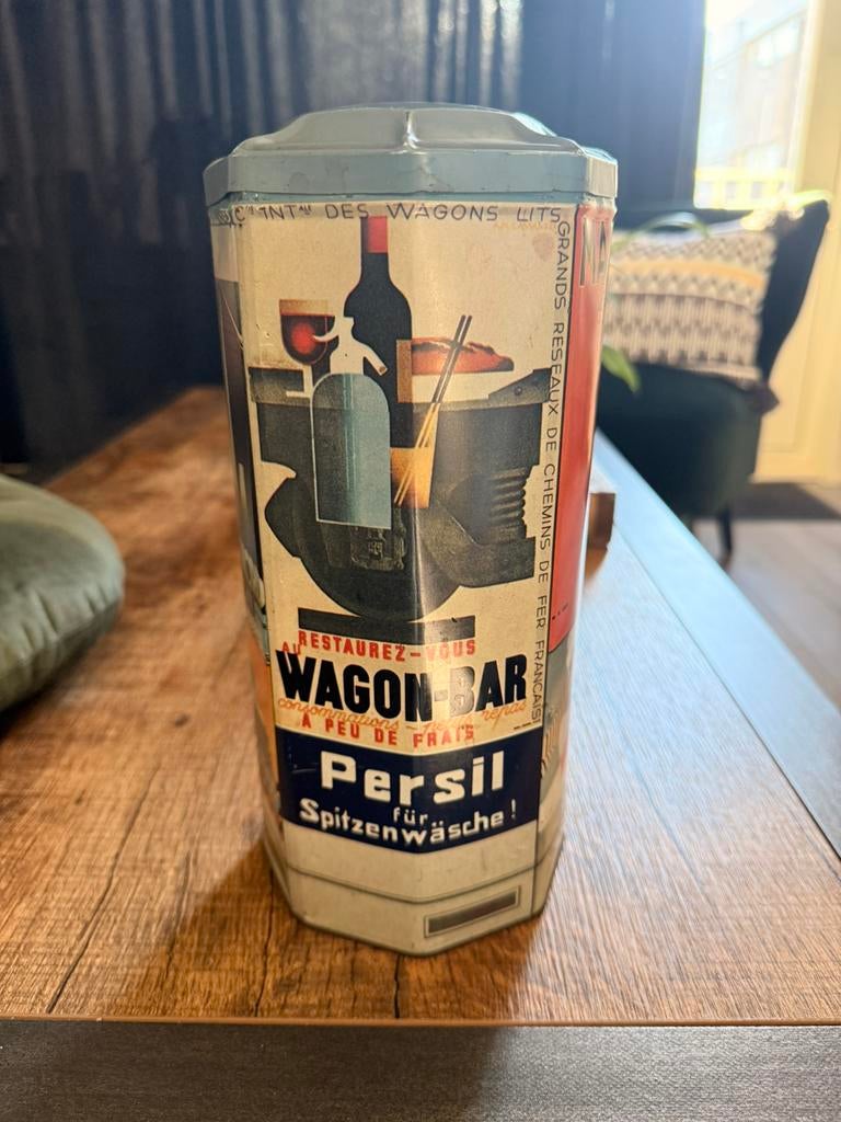 Groot Oud reclame blik bord cassandre design (geen emaille), Ophalen of Verzenden, Zo goed als nieuw, Overige