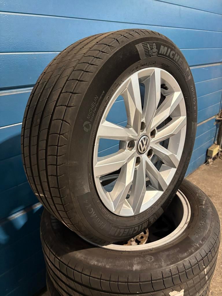 Originele Volkswagen Golf 16 inch set inclusief Zomerbanden, Ophalen, Gebruikt, 16 inch, Banden en Velgen