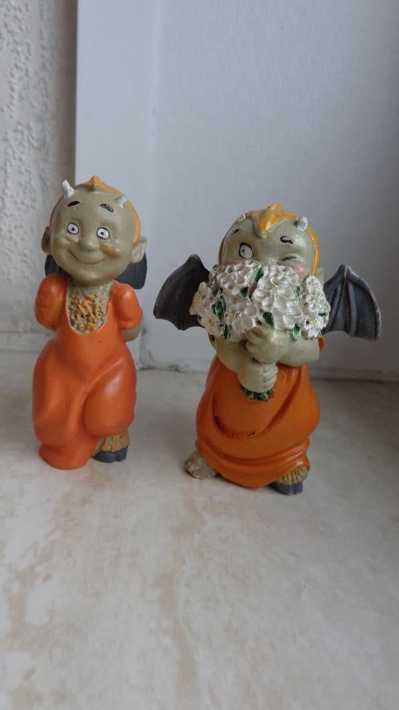 Vintage Lucifer beeldjes serie Angel Devil KMH jaren '90, Ophalen, Gebruikt
