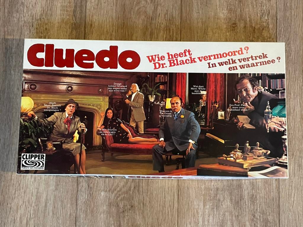 Vintage Cluedo spel Clipper - compleet en in nieuwstaat, Vijf spelers of meer, Ophalen of Verzenden, Zo goed als nieuw