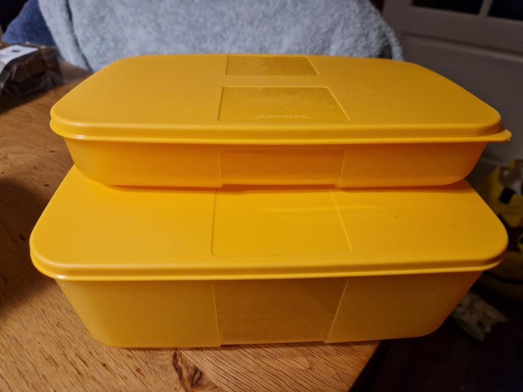 Tupperware bewaardozen oranje - 650 ml en 1,5 liter, Ophalen of Verzenden