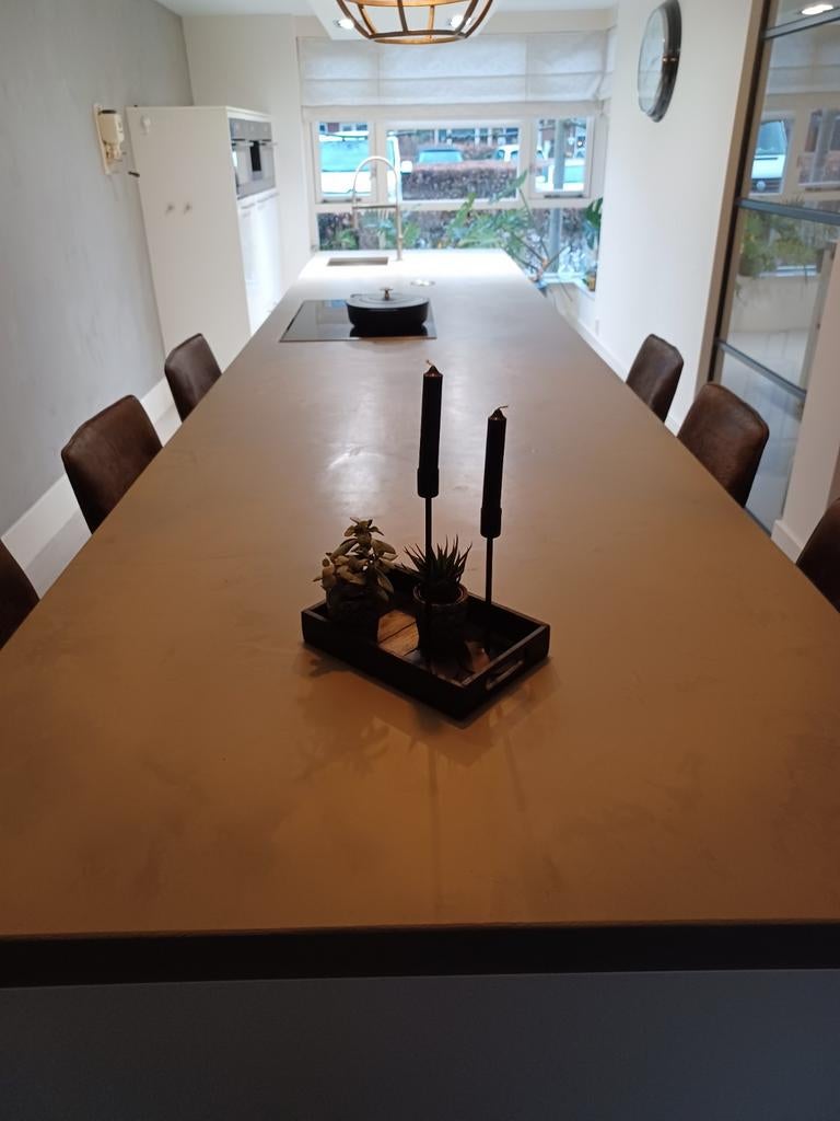 Keuken met kookeiland en bar, Ophalen, Wit, Overige typen, Met kookeiland