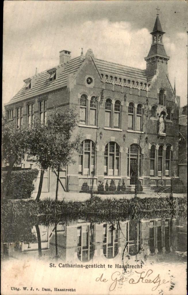 Haastrecht - St. Catharina-gesticht - gezicht, Ophalen of Verzenden, Voor 1920, Gelopen, Zuid-Holland