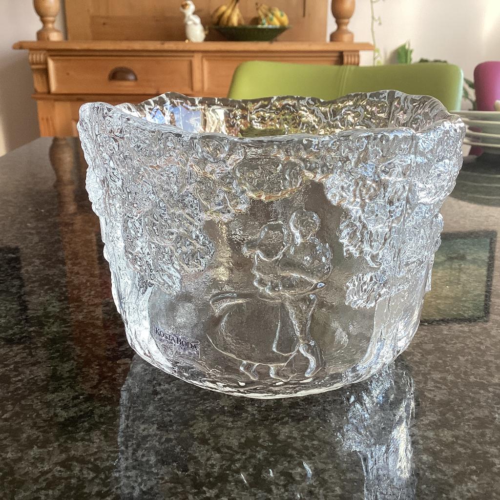 Schaal, kom, glas, Kjell Engman, Kosta Boda, vintage, Ophalen