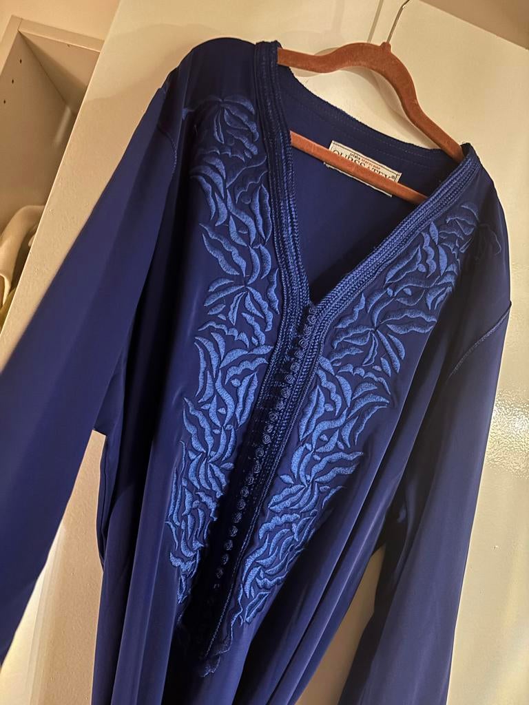 Royal Blauwe Caftan met Riem - Maat M/L, Ophalen of Verzenden, Zo goed als nieuw