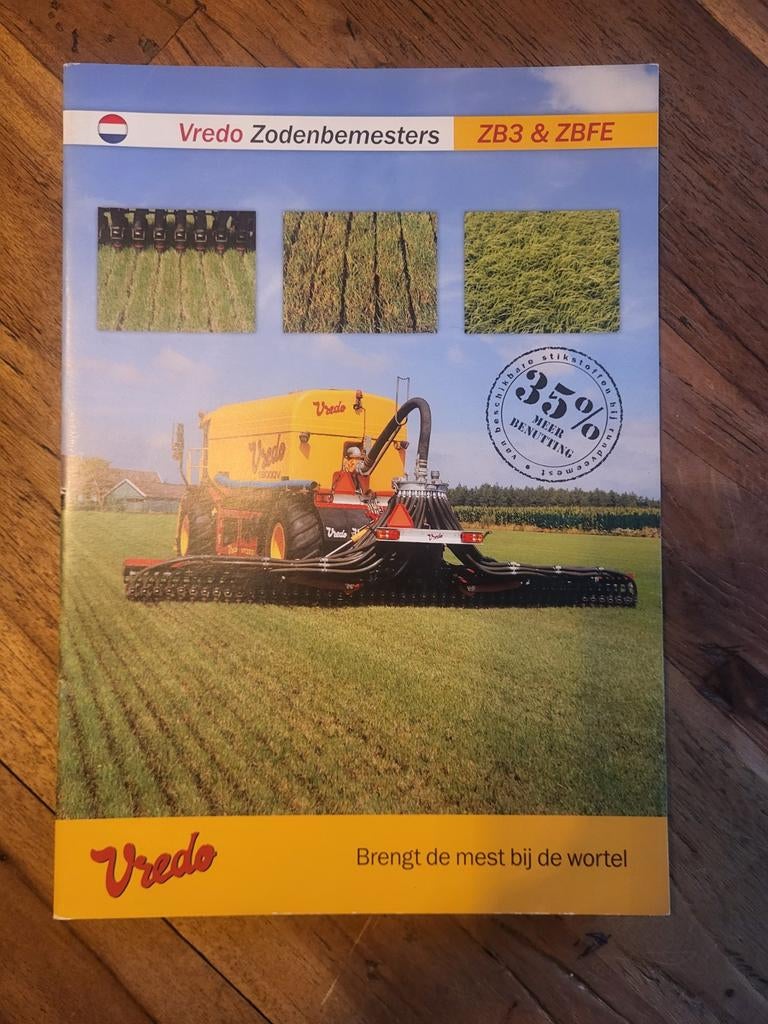 tractor folder Vredo zodenbemesters ZB3 & ZBFE, Ophalen of Verzenden, Zo goed als nieuw