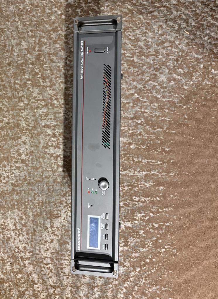 Zgan Monacor 100V PA1250D klasse D versterker, Ophalen of Verzenden, Zo goed als nieuw, Minder dan 500 watt, Overige typen