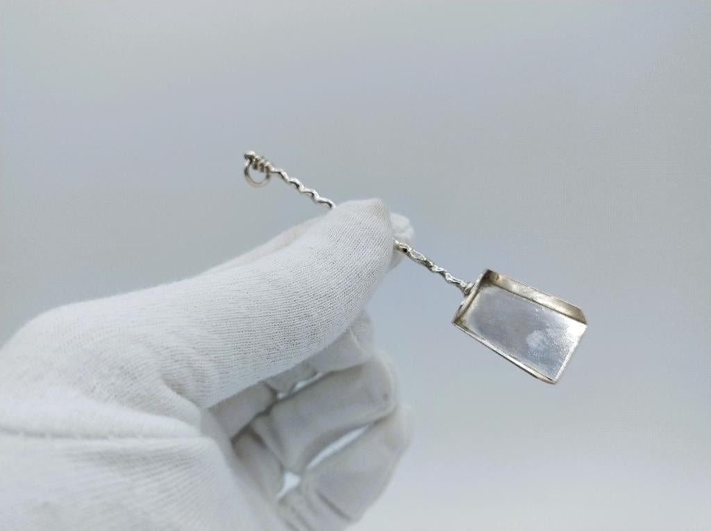 Zilveren miniatuur kolenschop, J. Borduur, Amsterdam, 1745, Antiek en Kunst, Antiek | Goud en Zilver, Zilver, Verzenden
