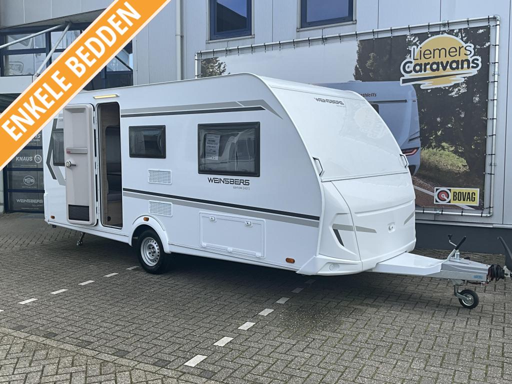 Weinsberg CaraOne Edition HOT 480 EU ENKELE BEDDEN-ACTIE MOD, Caravans en Kamperen, Caravans, Overige merken, Rondzit, Bedrijf