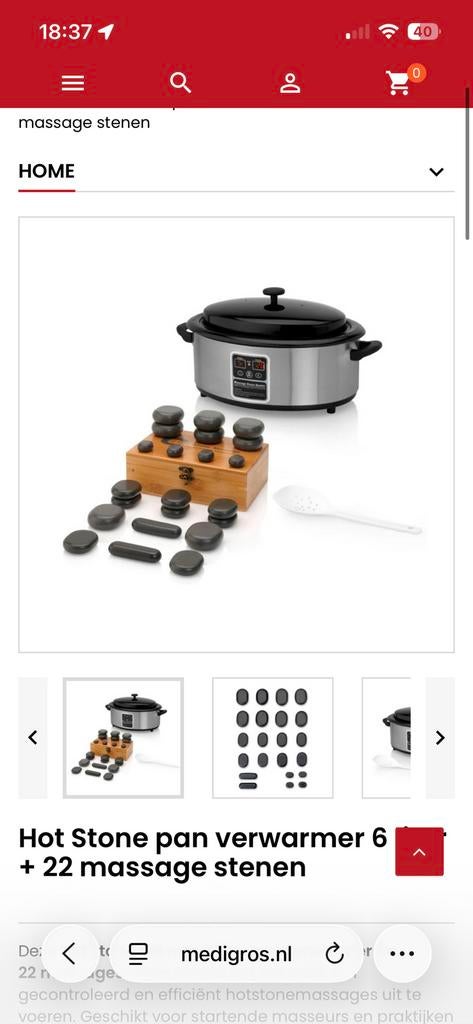 Hot stone massage pan verwarmer + stenen NIEUW, Zengrowth, Zengrowth, Zengrowth, Hotstone