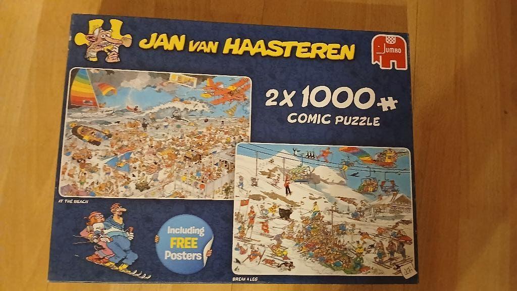 COMBIDOOS JAN VAN HAASTEREN 2x1000 stukjes NIEUW, Hobby en Vrije tijd, Denksport en Puzzels, Ophalen of Verzenden, 500 t/m 1500 stukjes