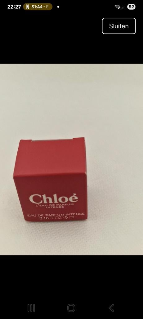 Chloé L'Eau de Parfum Intense - 5ml Miniatuur, Ophalen of Verzenden, Nieuw