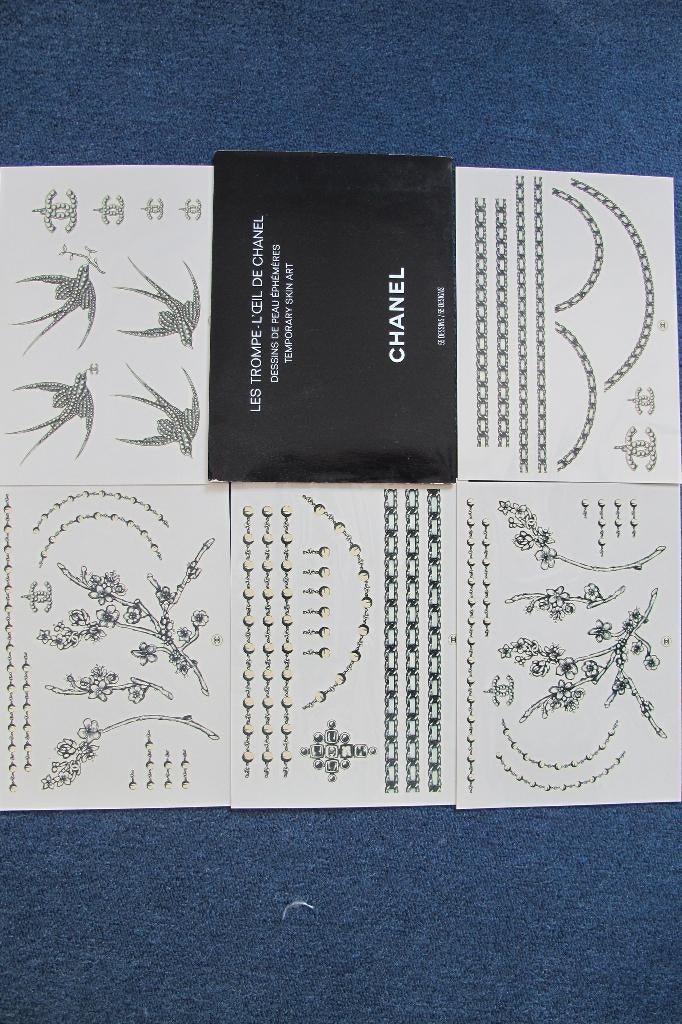 Les Trompe L'Oeil de Chanel Temporary Skin Art, Zwart, Nieuw, Ophalen of Verzenden, Handen en Nagels