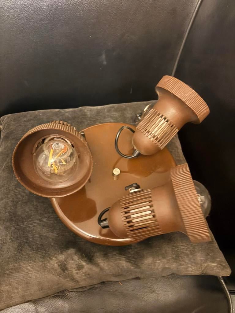 Vintage design 3 instelbare spotjes plafondlamp, Ophalen of Verzenden, Zo goed als nieuw