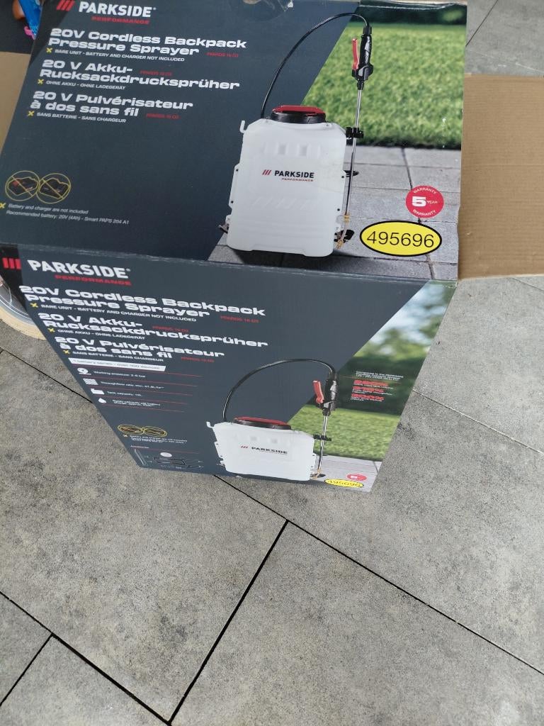 (hoge) drukspuit parkside, Ophalen of Verzenden, Gebruikt, Accu, Parkside