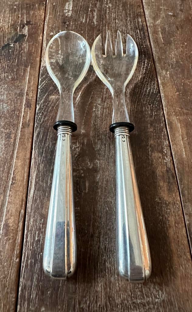 Christa Ehrlich / Van Kempen zilveren saladecouvert 833 1064, Antiek en Kunst, Ophalen of Verzenden, Zilver