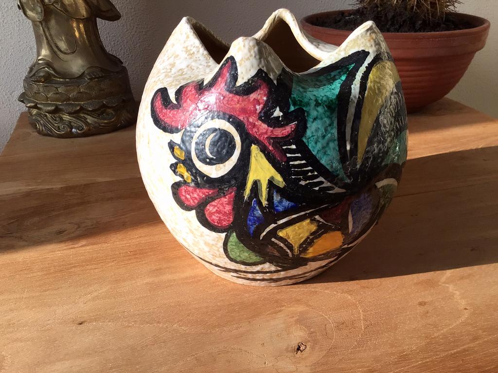 Bijzondere W. Germany vaas, haan, paaseitjes, Ophalen of Verzenden