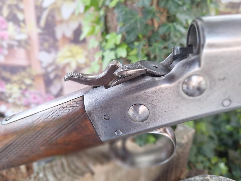 ANTIEKE HUSQVARNA ROLLING BLOCK JACHTGEWEER., Ophalen of Verzenden