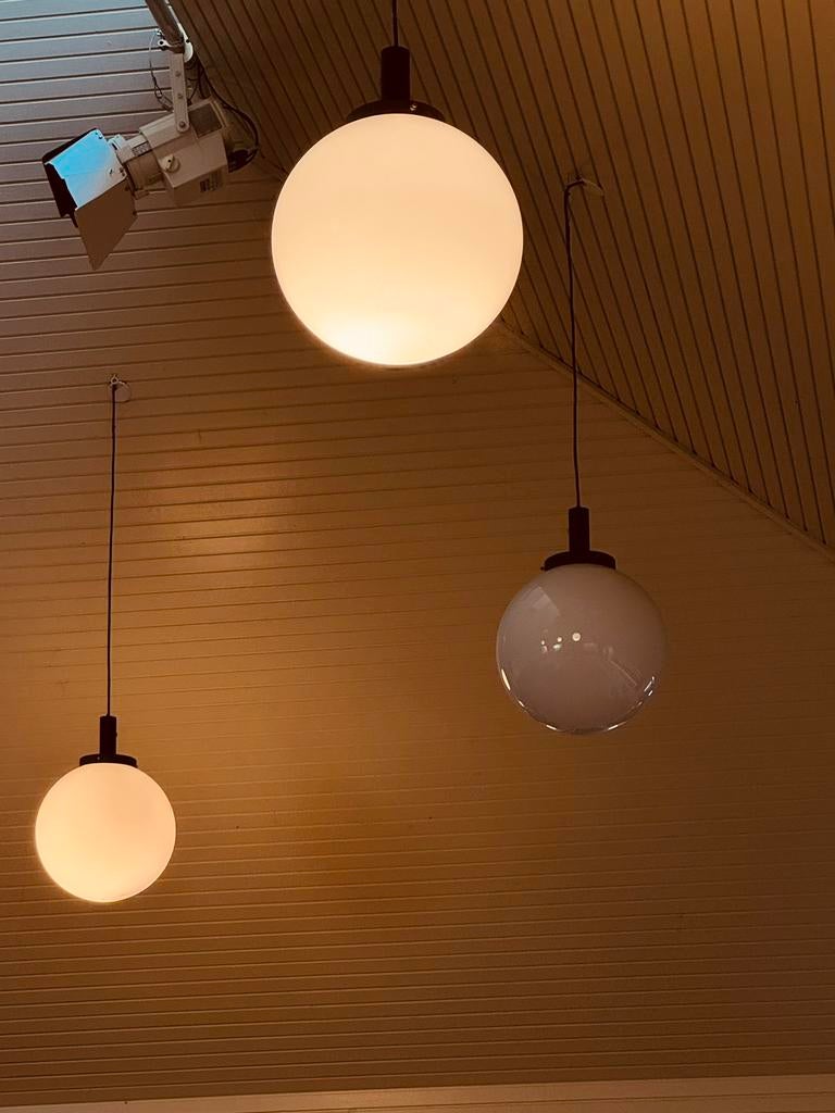 Vintage glazen bollamppen ( doorsnee 40 cm), Ophalen, Gebruikt, Glas, Minder dan 50 cm