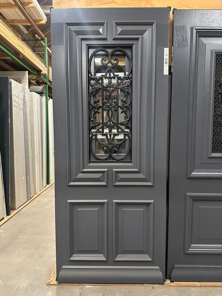 voordeur met rooster, Ophalen, 80 tot 100 cm, Nieuw, Buitendeur