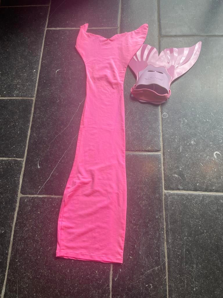 Roze Zeemeerminnenstaart met Monovin voor Kinderen, Ophalen of Verzenden, Gebruikt, Meisje
