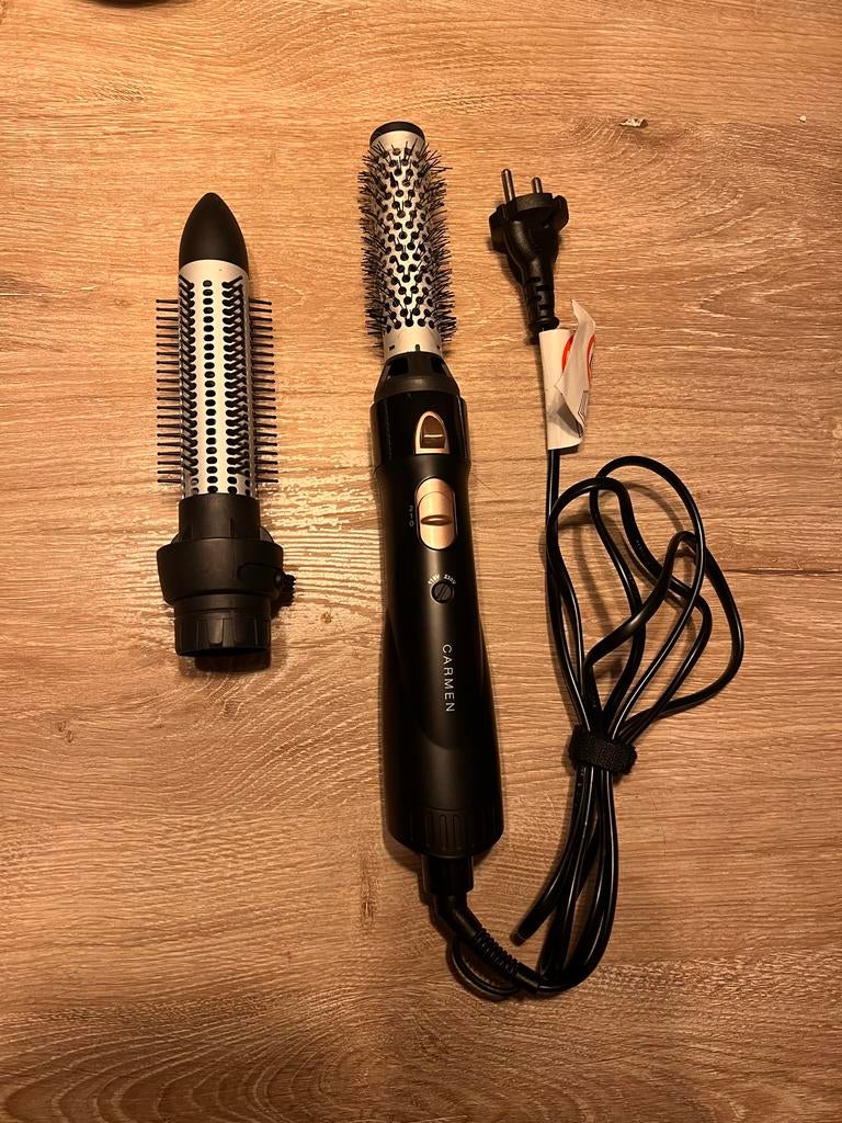 Carmen ronde föhn met verwisselbare kop, Ophalen of Verzenden, Gebruikt, Föhn of Haardroger