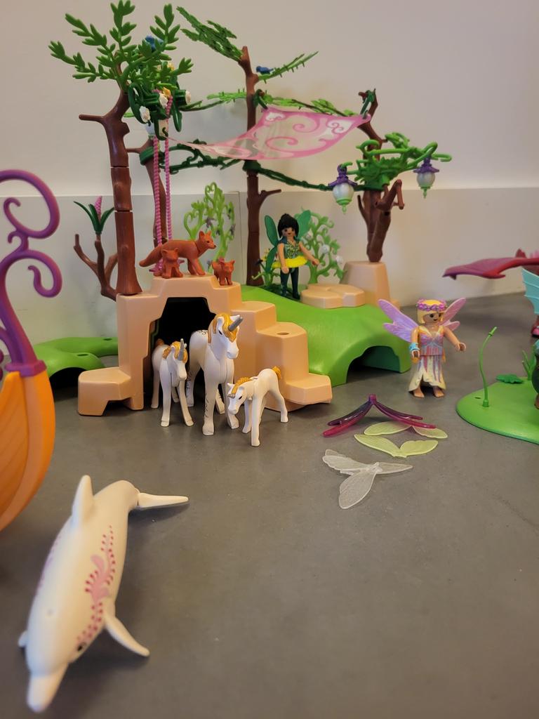 Feeen tuin, boot en draken playmobil, Kinderen en Baby's, Speelgoed | Playmobil, Ophalen of Verzenden, Zo goed als nieuw