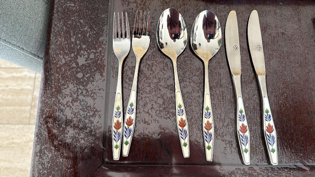 Boerenbont bestekset vork / lepel / mes Boerenbond, Ophalen of Verzenden, Gebruikt, Overige materialen, Los bestek